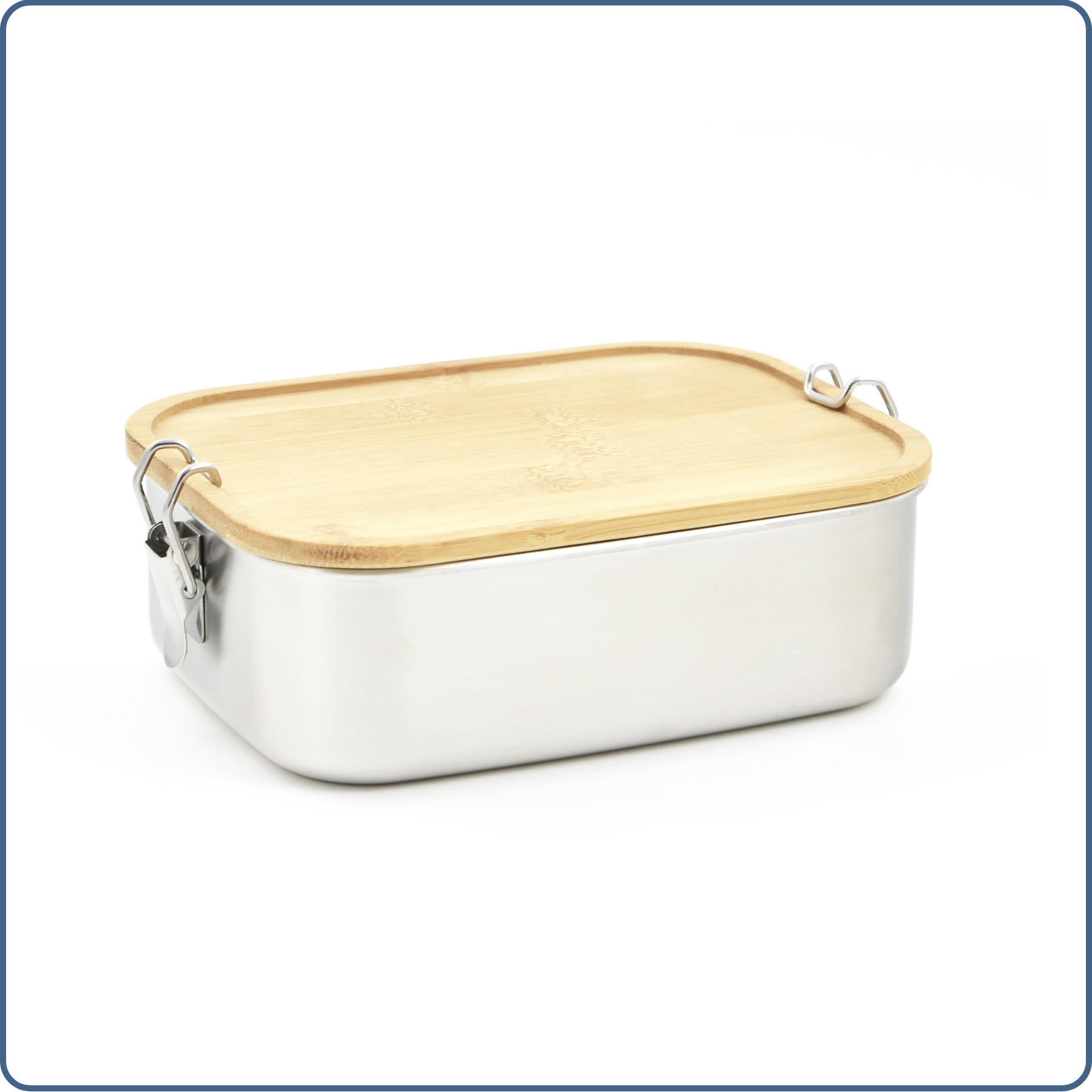 Boîte repas en inox et bambou – lunch box durable.