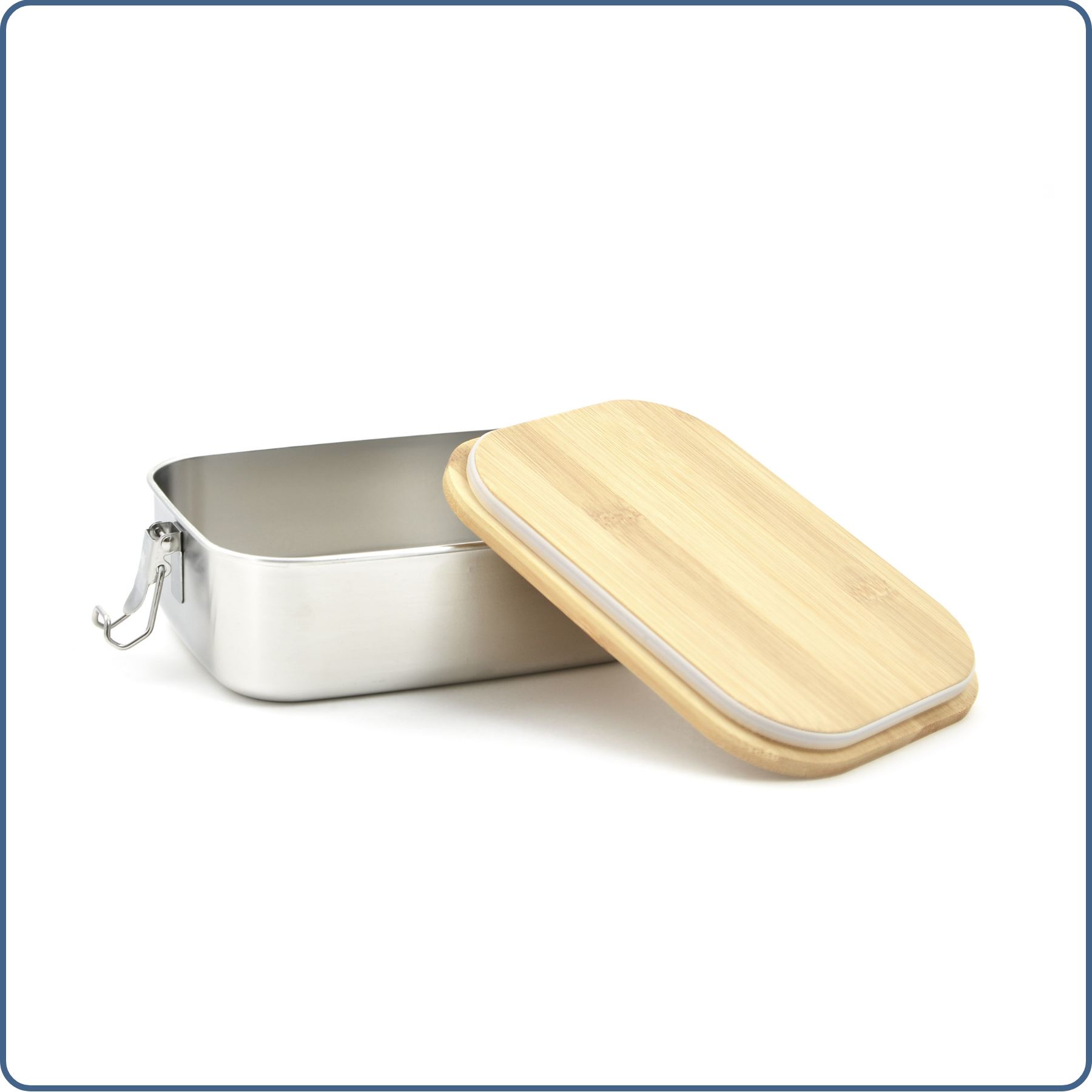 Bento en inox, commercialisé par Terre de Baïnes, pour une cuisine zéro déchet.