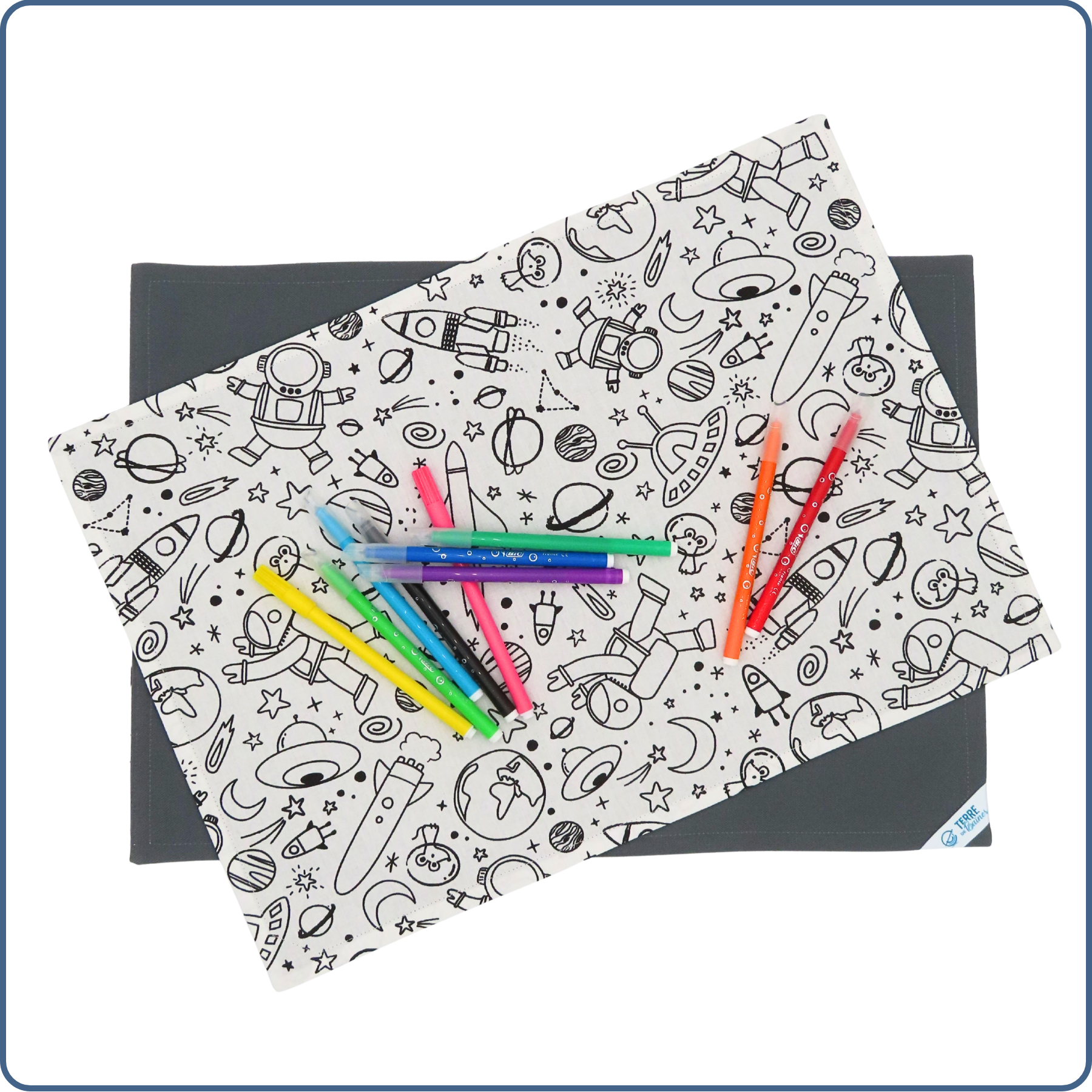Set de table à colorier lavable et réutilisable pour enfants, une façon ludique et durable pour occuper vos enfants à l'heure du repas.