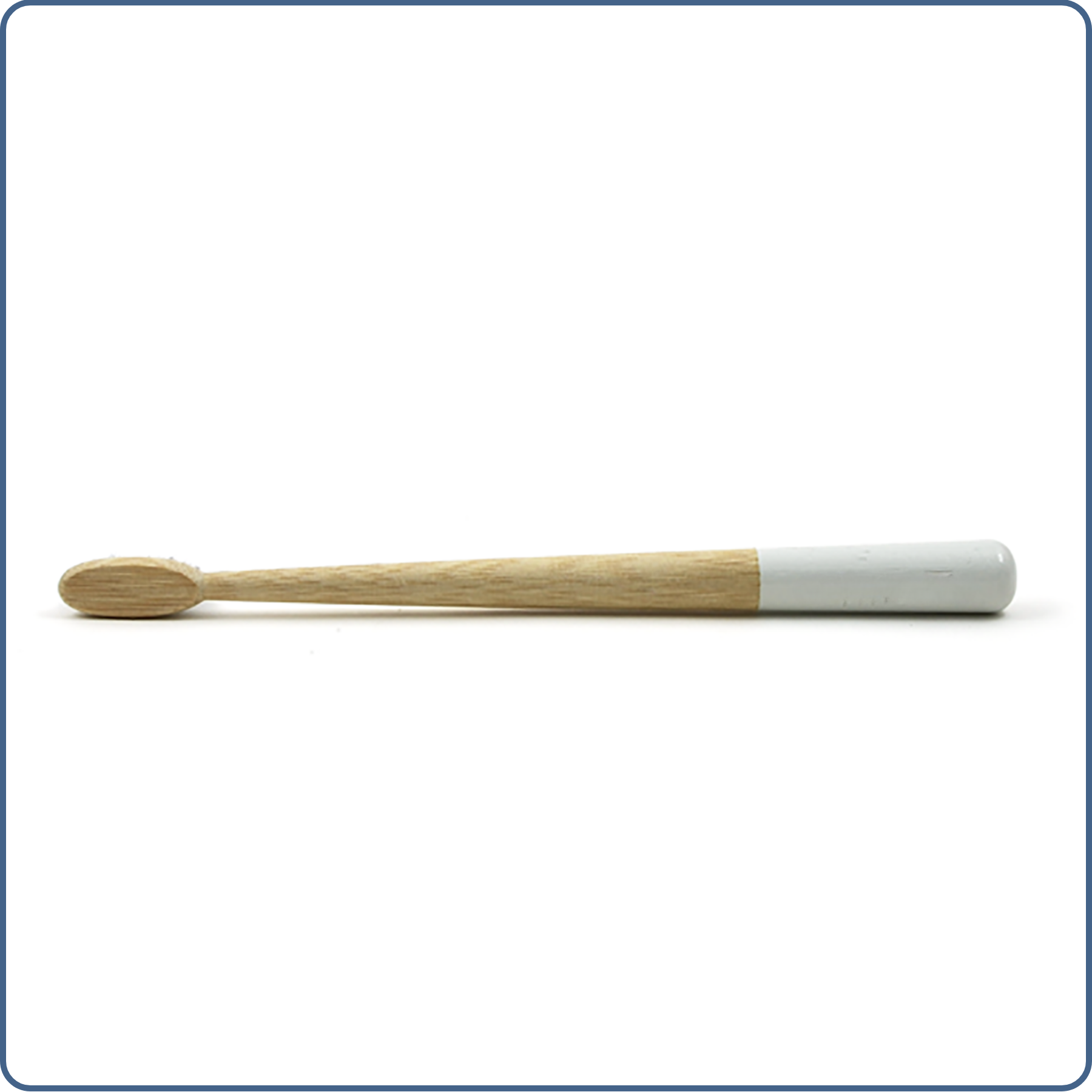 Brosse à dents en bois avec base colorée – hygiène zéro déchet.