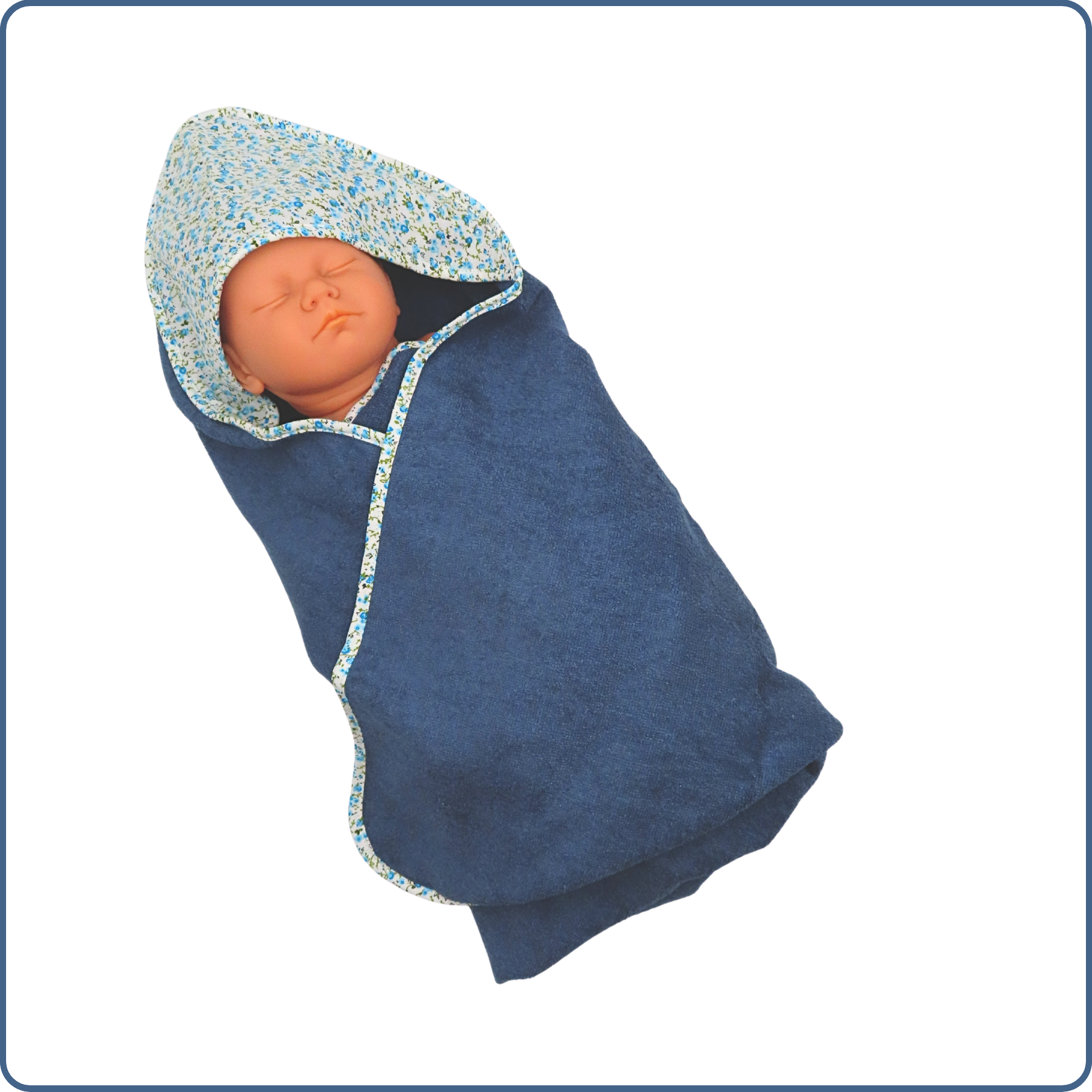 Cape de bain bébé, en tissu bambou Oeko-Tex, taille 0-4 ans, cousue main par Terre de Baïnes.