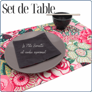 set de table lavable, coton bio, fabriqué en France