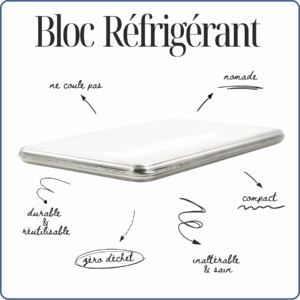 Bloc réfrigérant en inox – rafraichissant pour lunchbox durable.