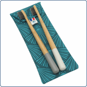 étui en tissu pour brosse à dents, zéro déchet, fabriqué en France