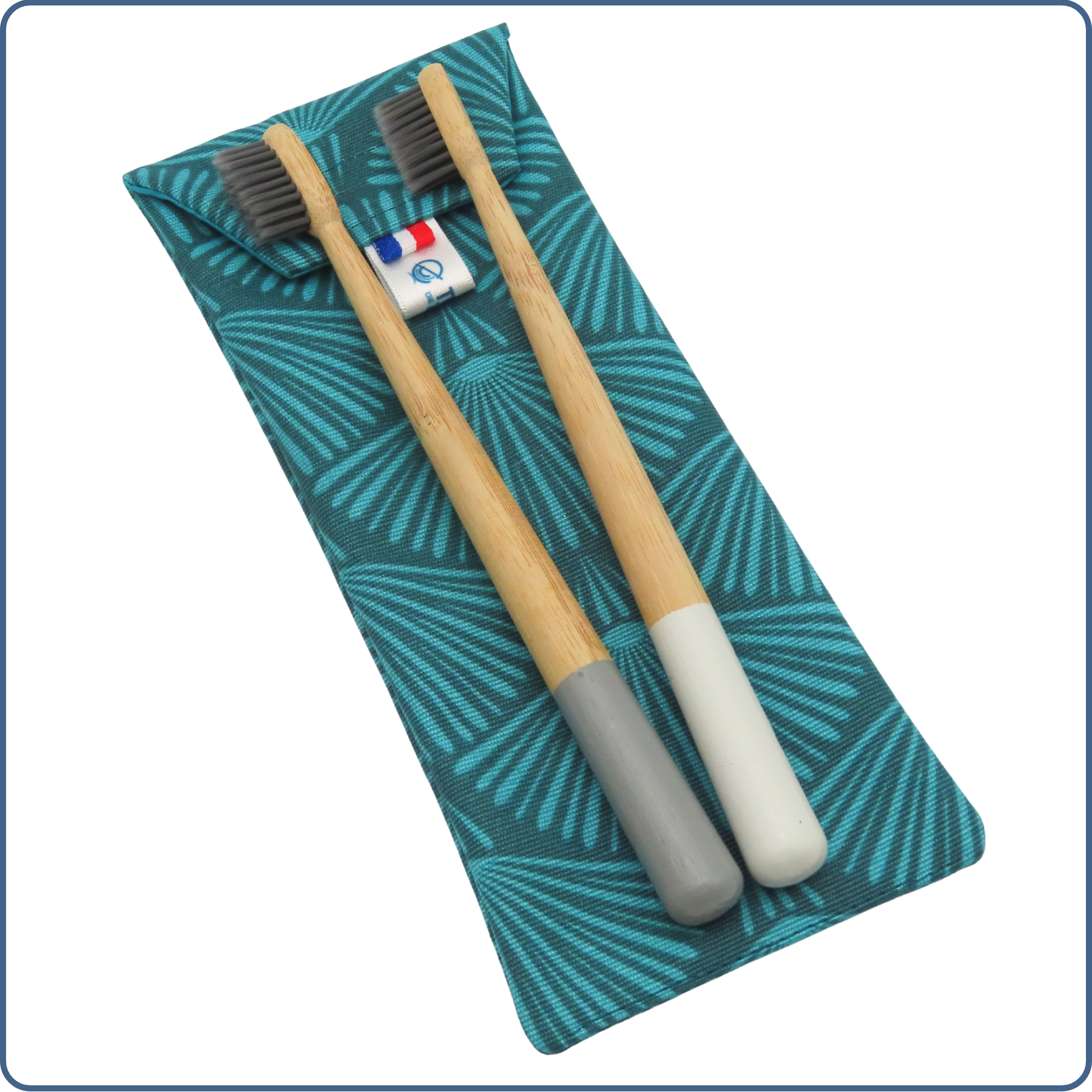 étui en tissu pour brosse à dents, zéro déchet, fabriqué en France