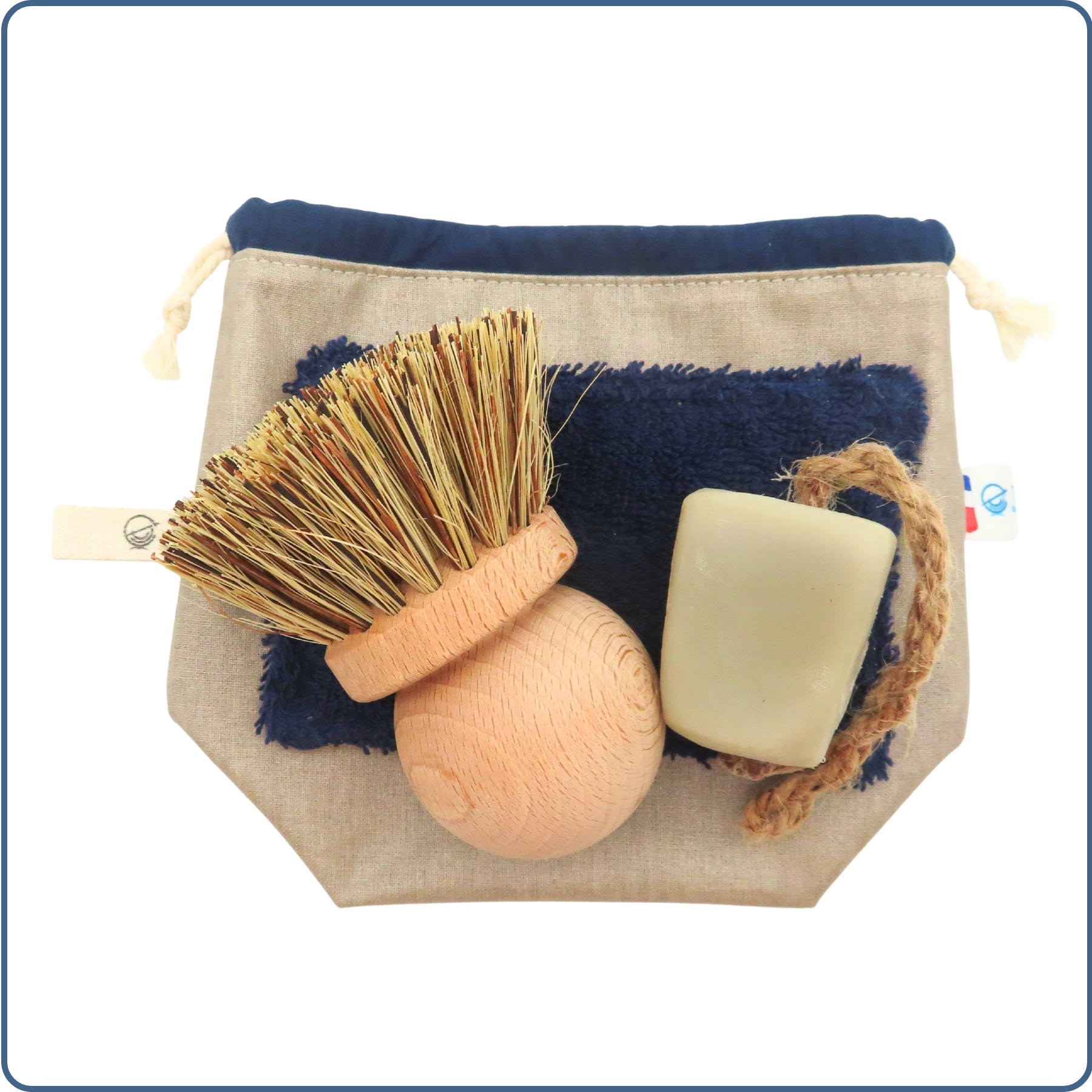 kit zéro déchet vaisselle, éponge, savon, brosse