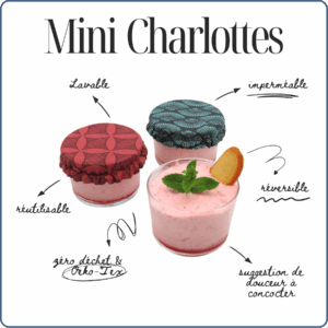 charlotte couvre-plats, imperméable, respirant, zéro déchet