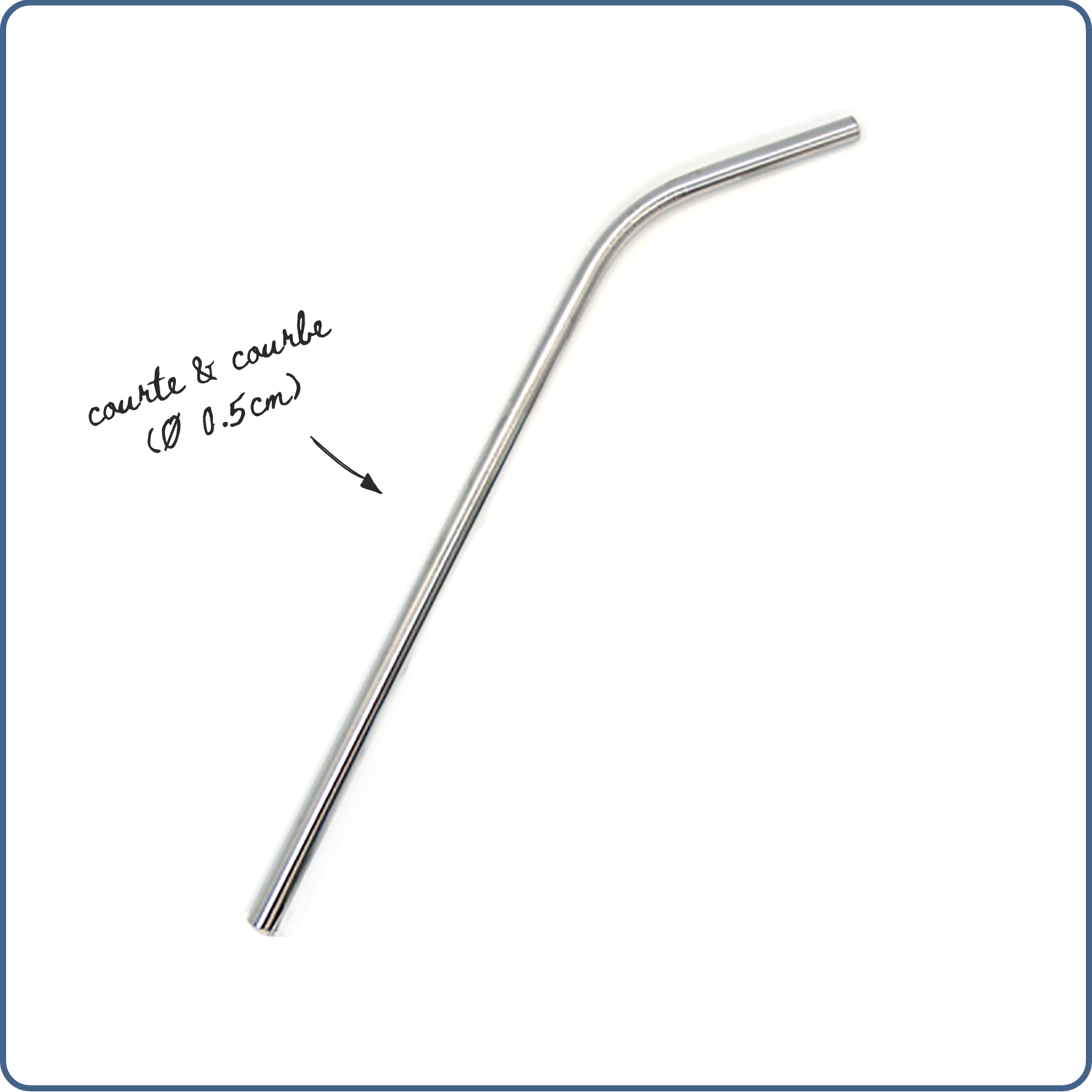 Paille courbe- durable - réutilisable