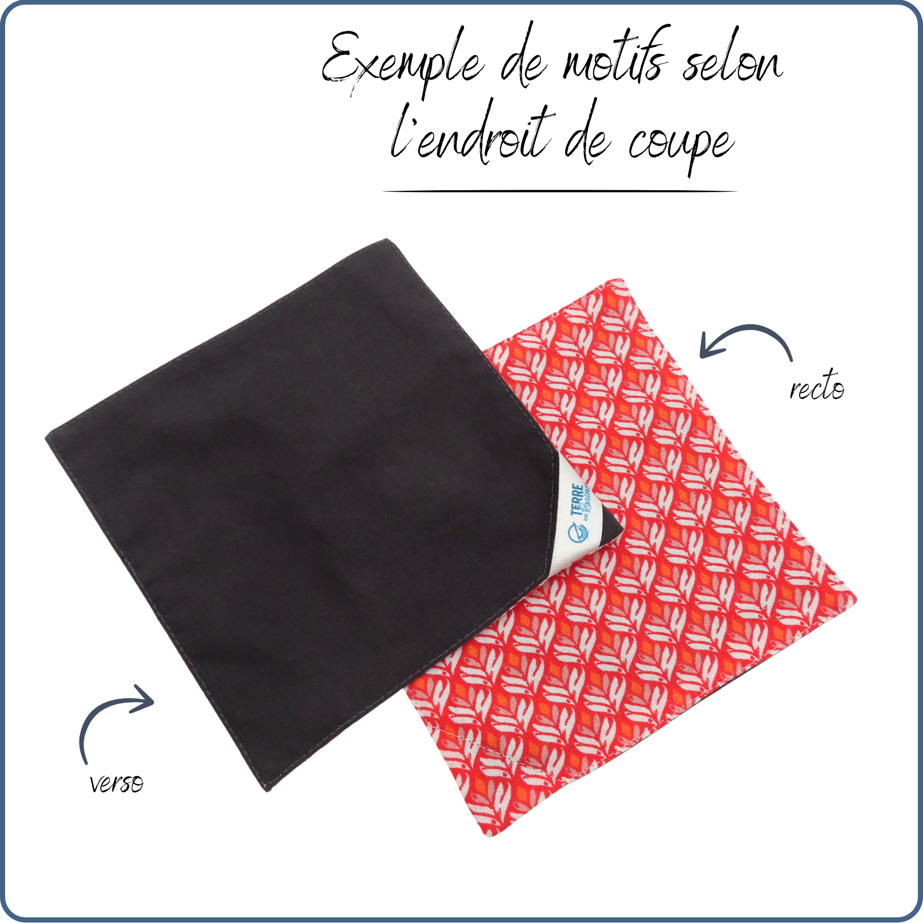 Petite serviette lavable en tissu, pour apéro, tea time, buffet de mariage, motifs rouges, zéro déchet