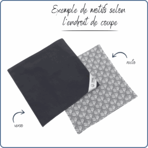 La "P'tite Serviette" <Br> coton (x2) <br> - Rayures grises -