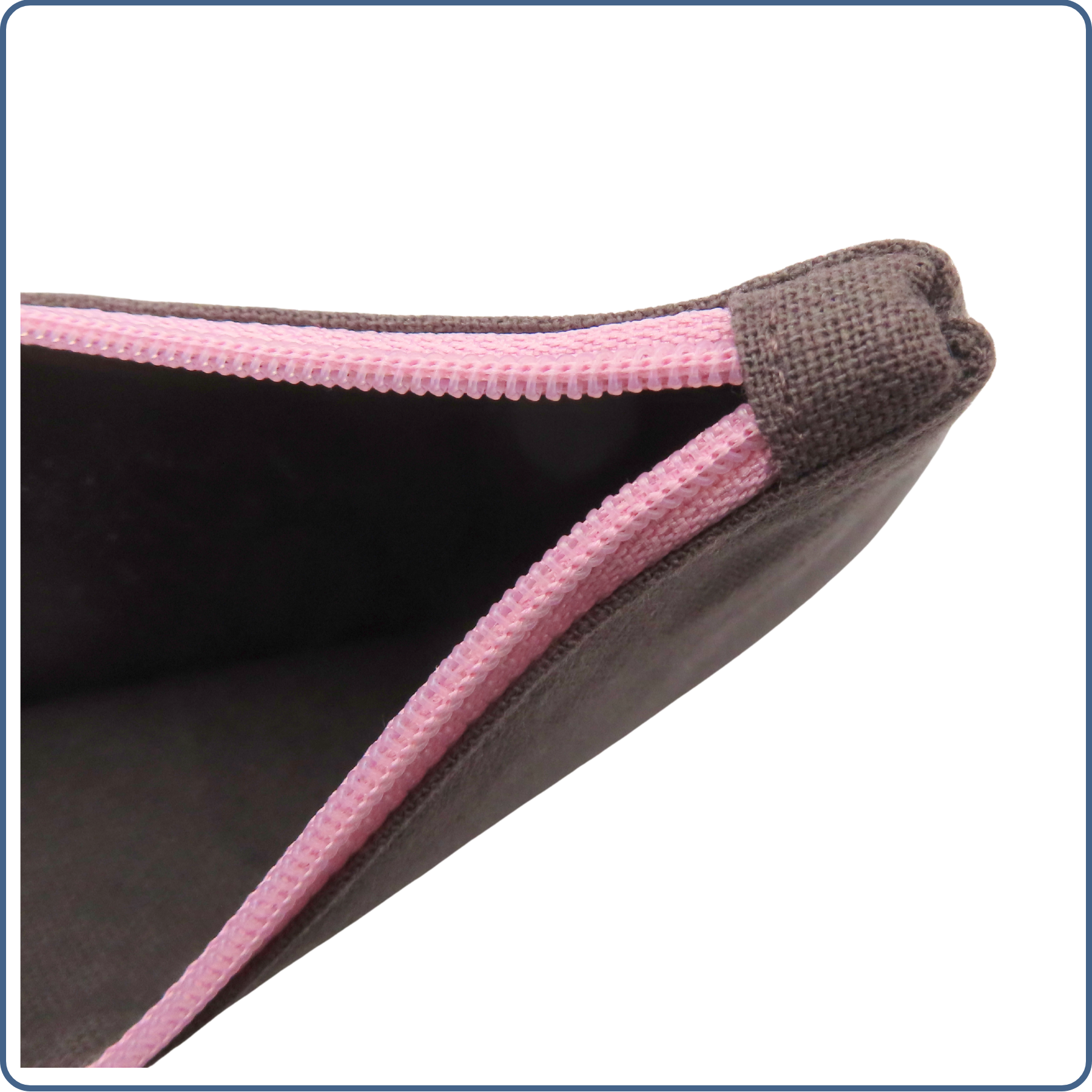 pochette A5 doublée, taupe rose, design cabane, bassin d'Arcachon, fait mains