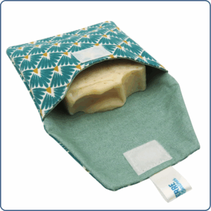 Pochette imperméable pour savon solide, zéro déchet, vert