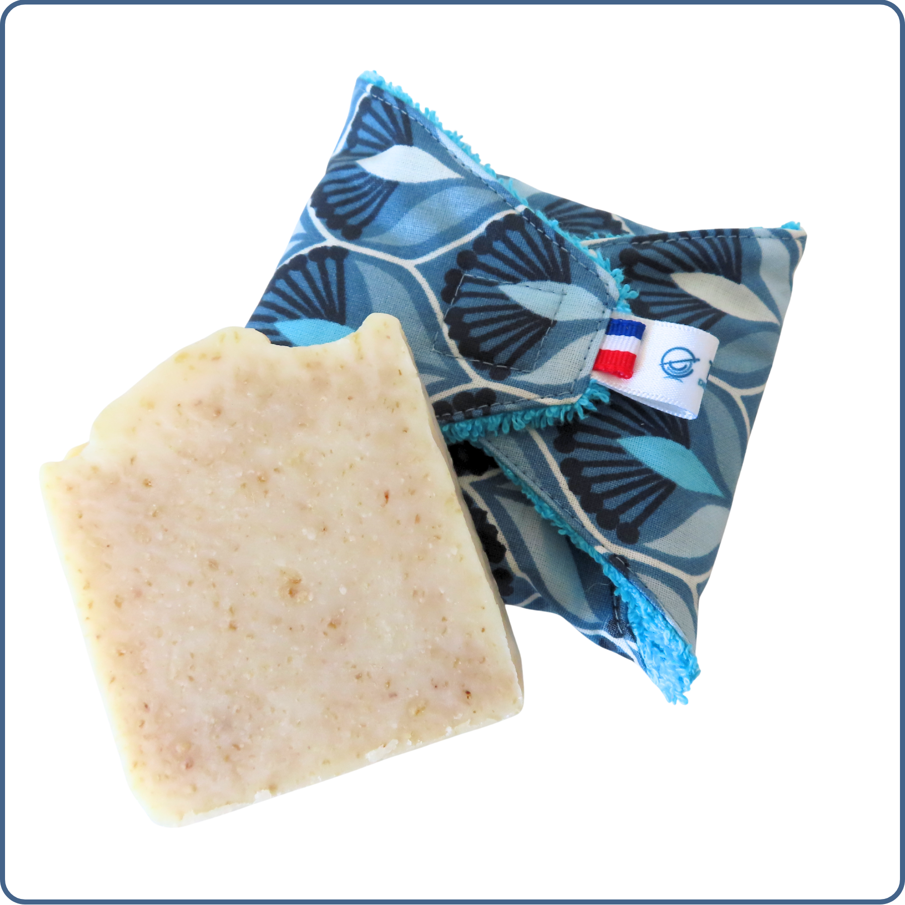 Porte-savon nomade, pour ranger et transporter en sécurité les savons solides, zéro déchet, coloris bleu