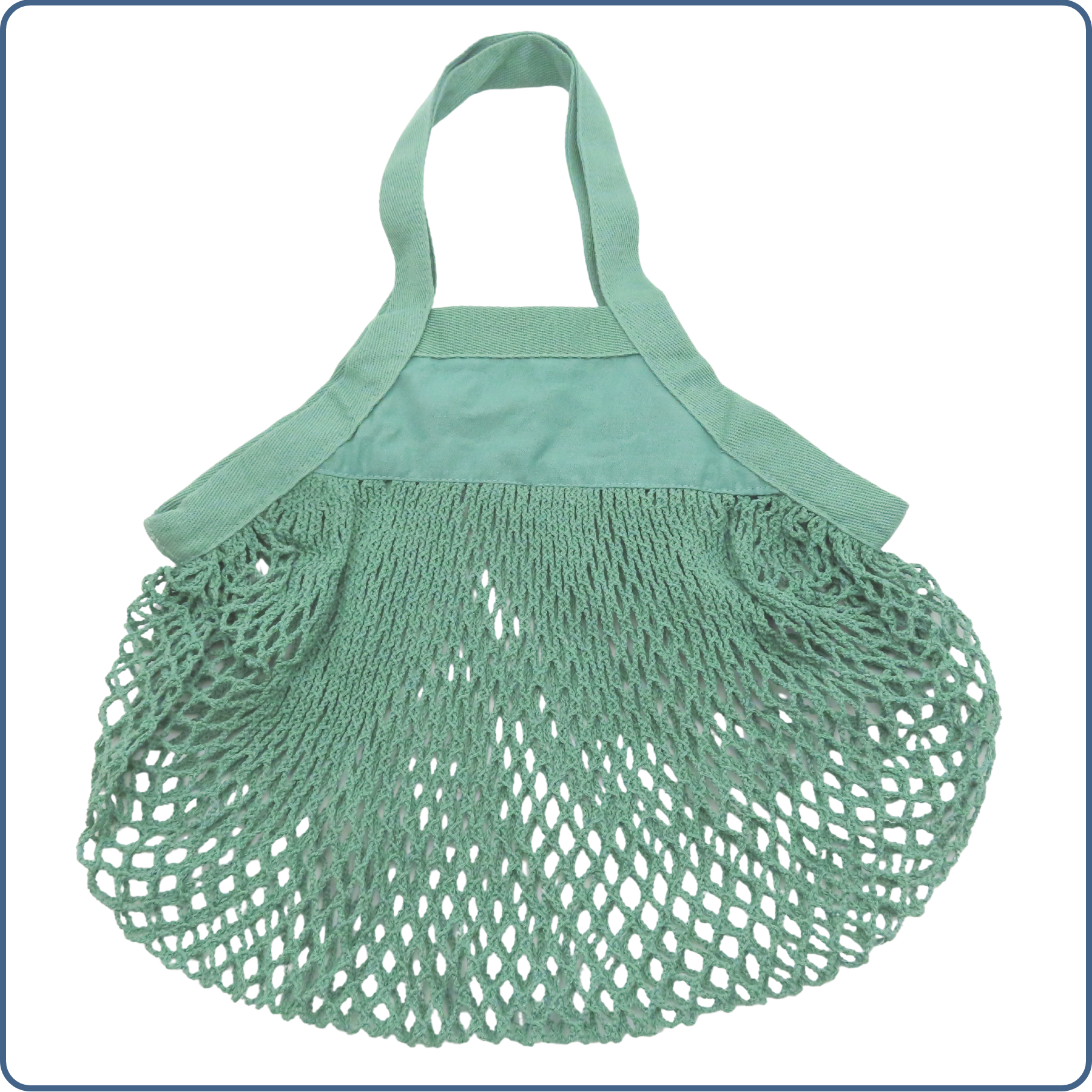 sac à provisions filet, zéro déchet, anses courtes, vert sauge