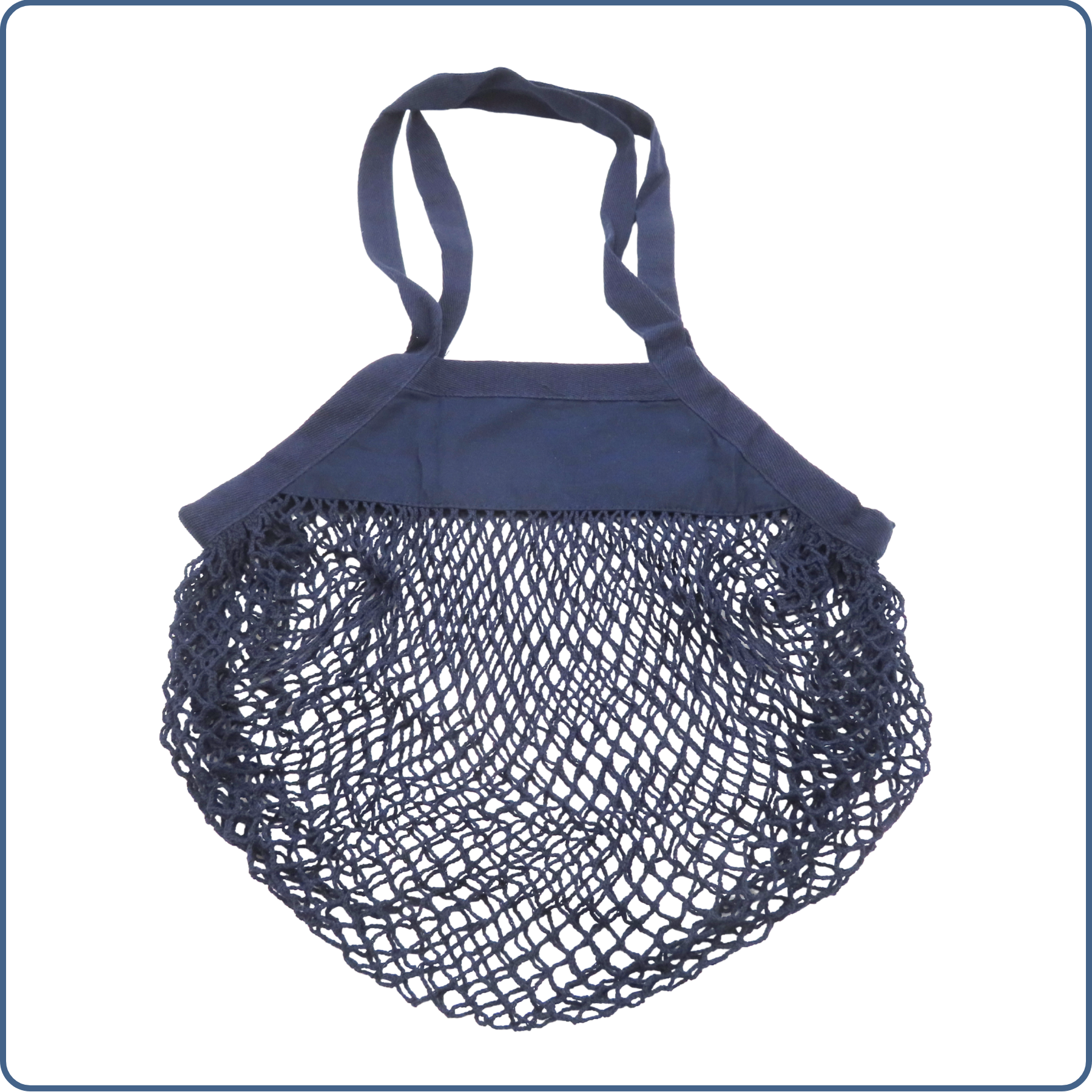 sac à provisions en maille filet, zéro déchet, bleu marine