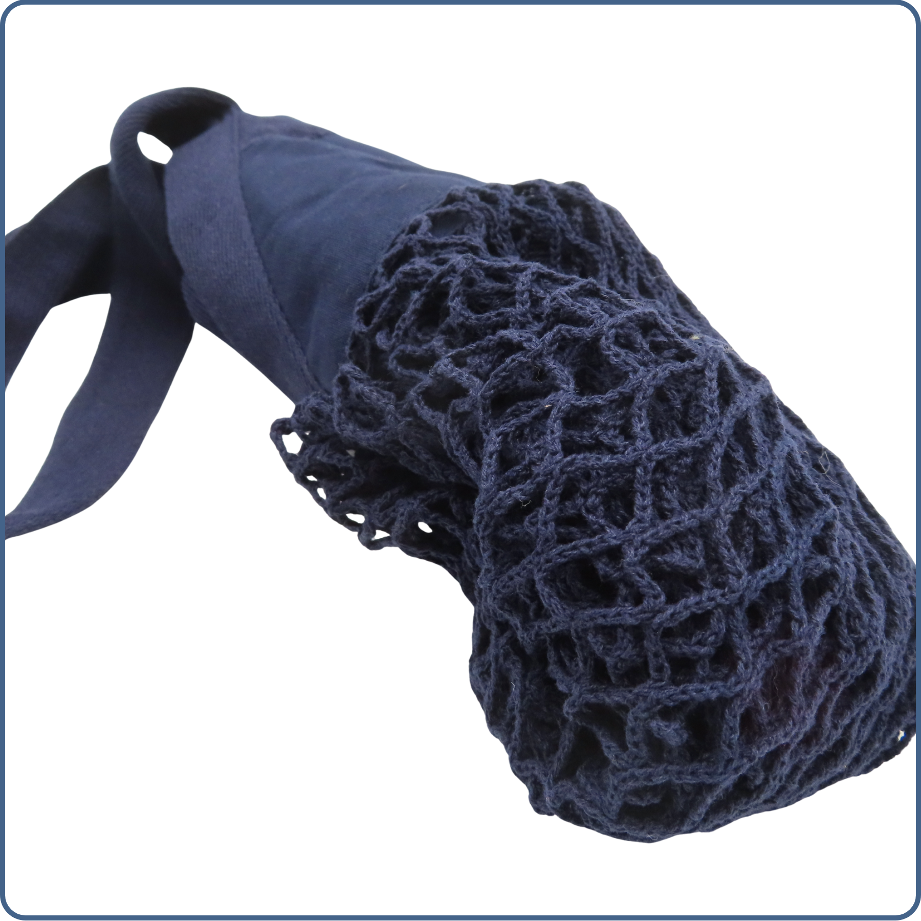 sac à provisions en maille filet, zéro déchet, bleu marine