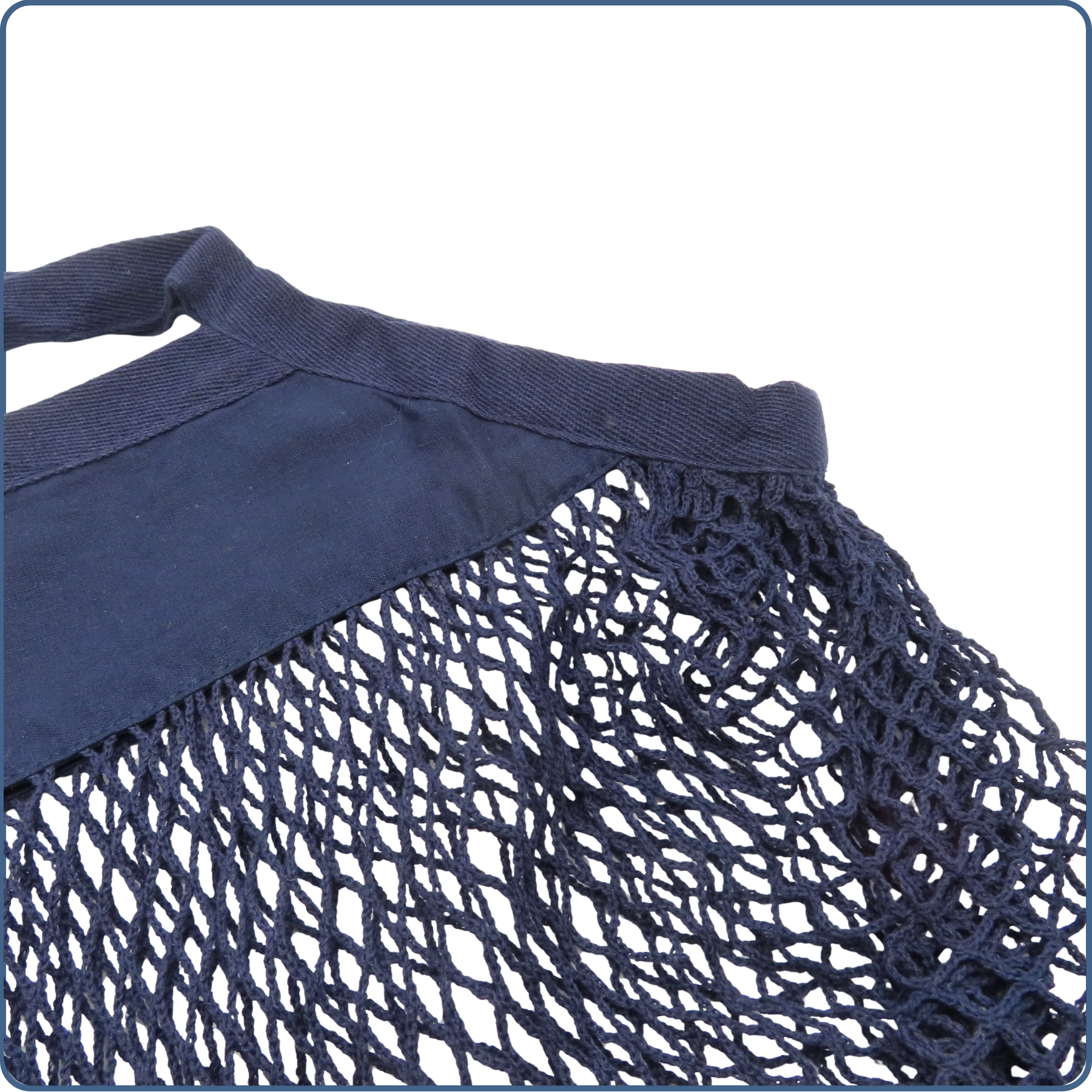 sac à provisions en maille filet, zéro déchet, bleu marine