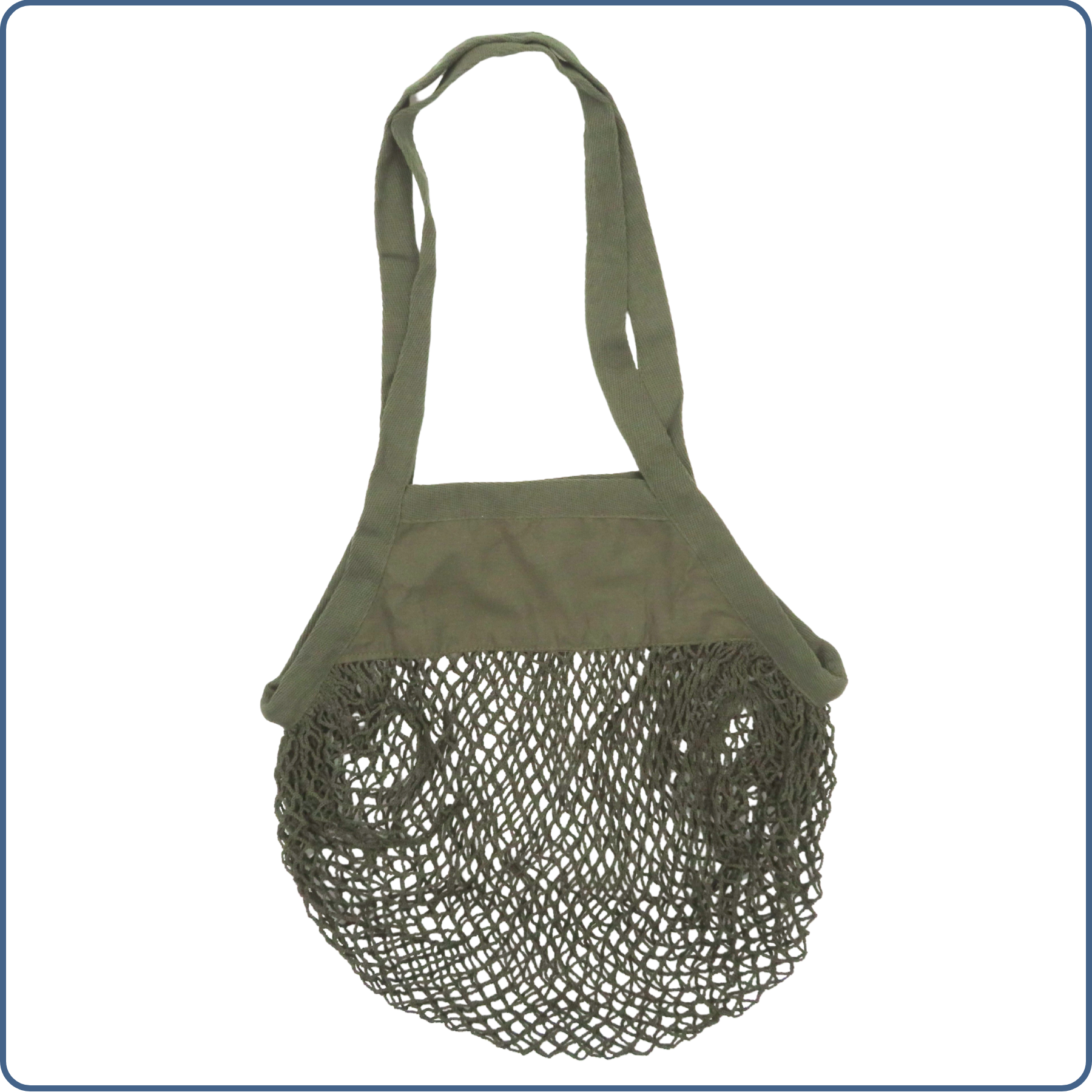 sac à provisions en maille filet, zéro déchet, vert kaki