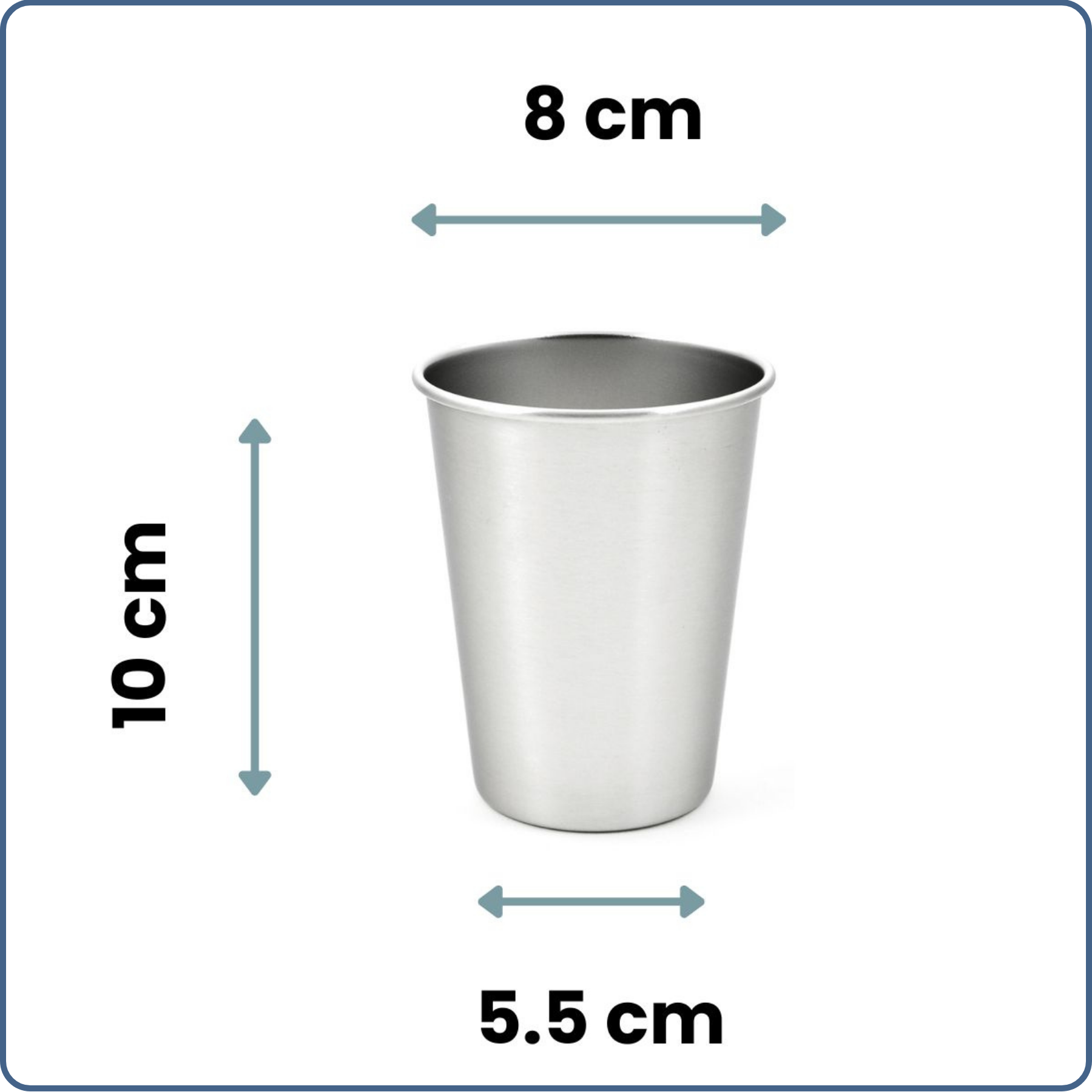 Timbale verre en inox – durable