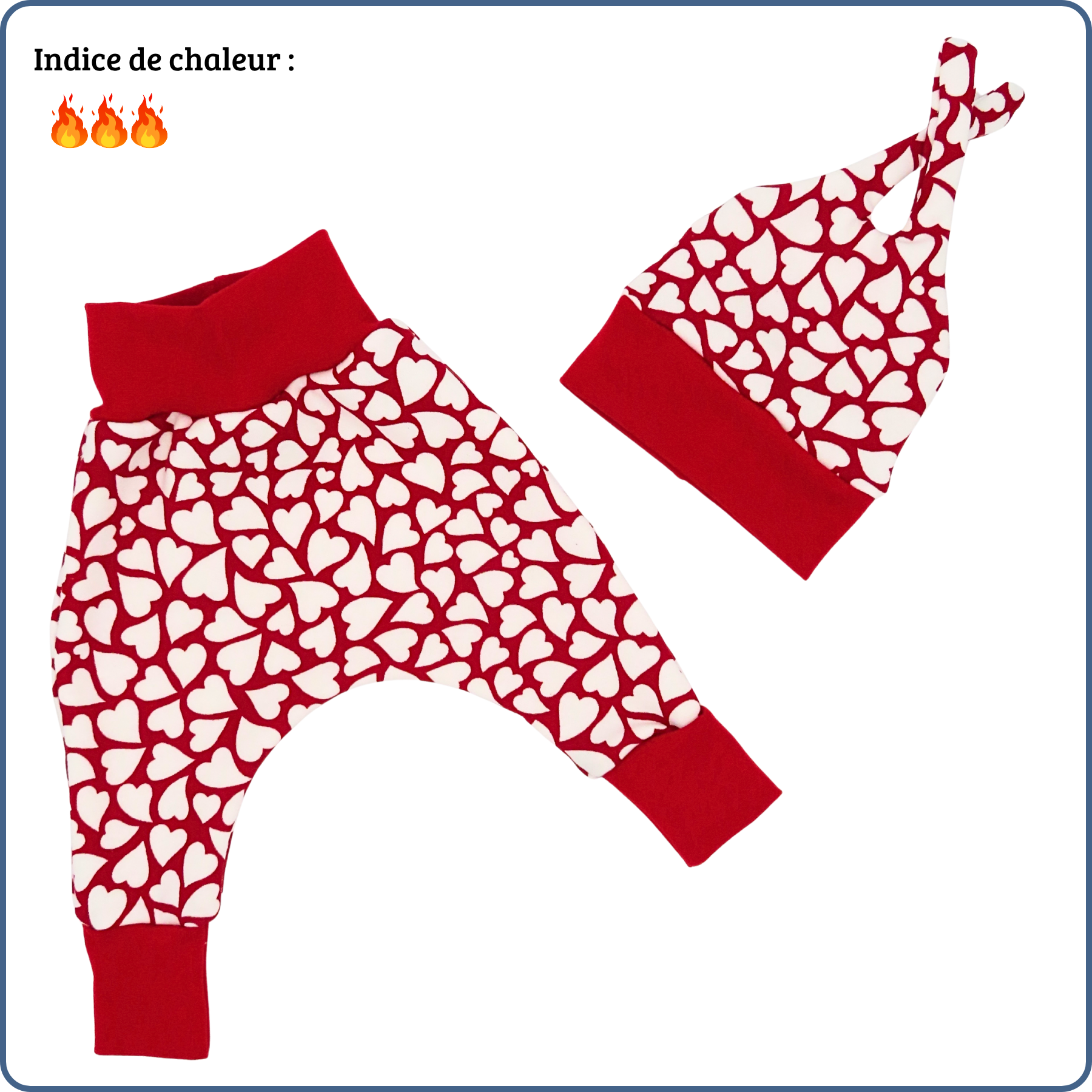 ensemble évolutif bébé, très chaud, motifs cœurs, économique, tissu sans produit chimique