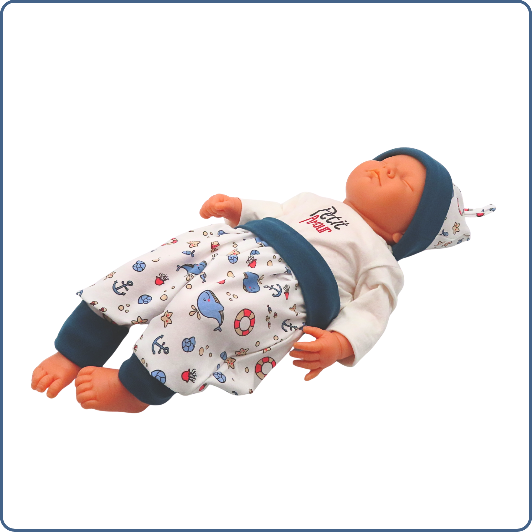 ensemble évolutif bébé, tissu léger, motifs mer plage, économique, sans produit chimique